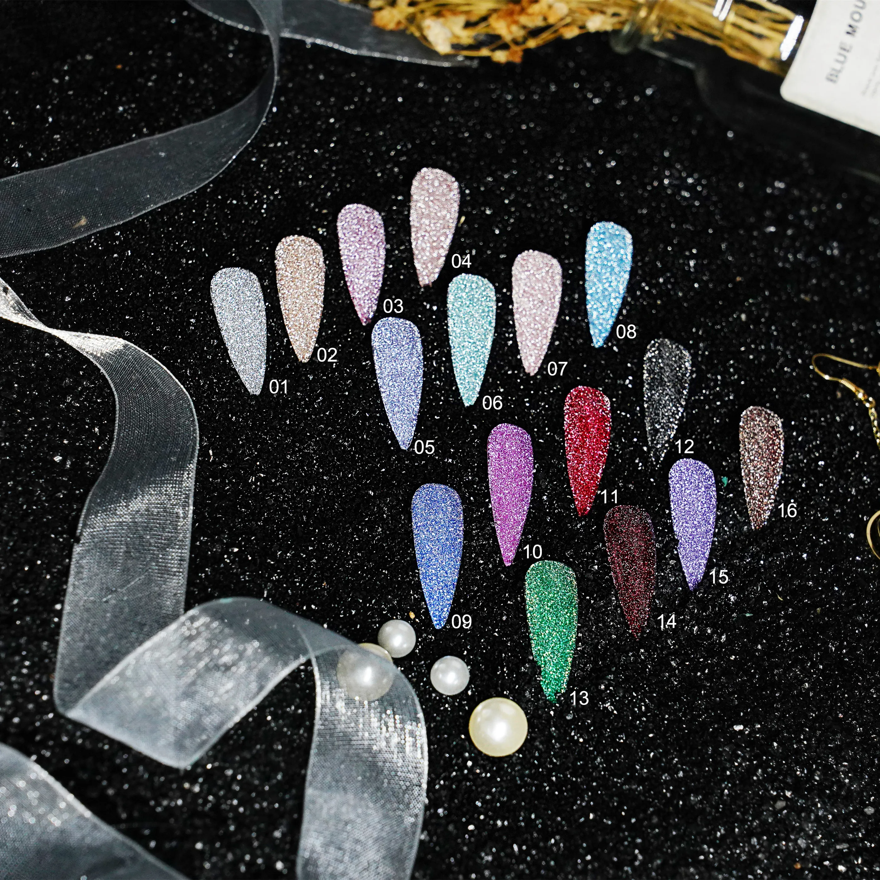 

nails gel suppliers 15ml/bootle super bright diamond nail gel polish, 16 colors