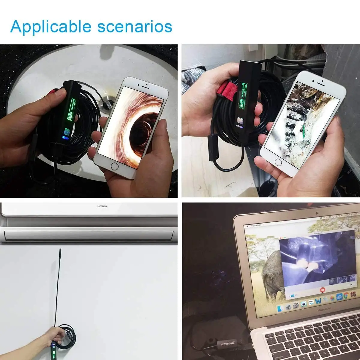 Waterproof Inspection Camera Available For Iphone&android,10m Semi