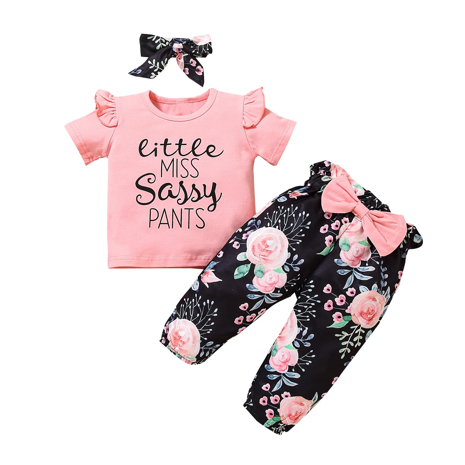 

Exquisite cartoon printing baby clothes sets bodysuit and long pant kids fashion clothing