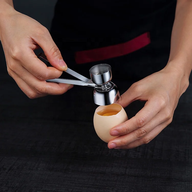 

New product Stainless Steel egg topper opener shell cutter cracker