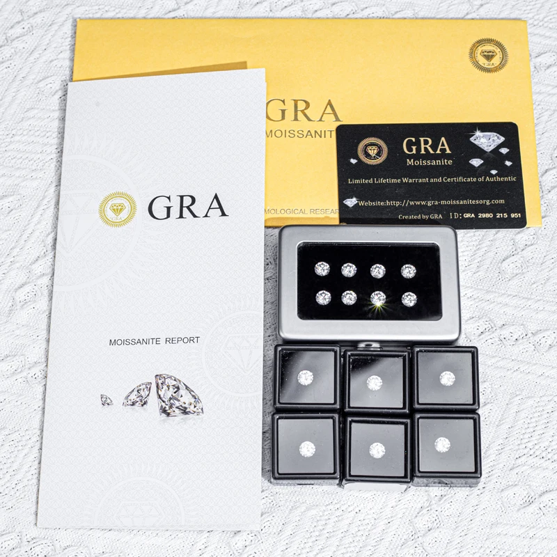 Messi Jewelry GRA Moissanite Diamond Stone D EF GH Loose Moissanite