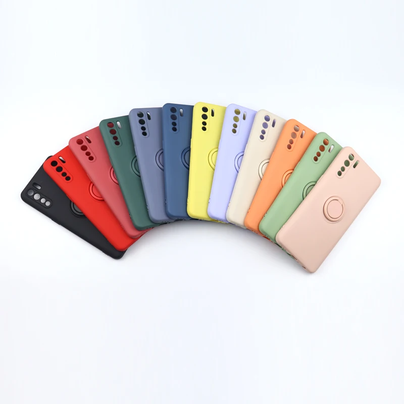 

For Oppo A91/F15/Reno3 Phone Case Scratch-resistant Fabric Lining Cell Phone Cover With Kickstand, 12 colors