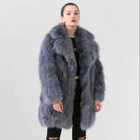 

QIUCHEN- QC19047 high quality real fox fur dyed color jacket fur outfit