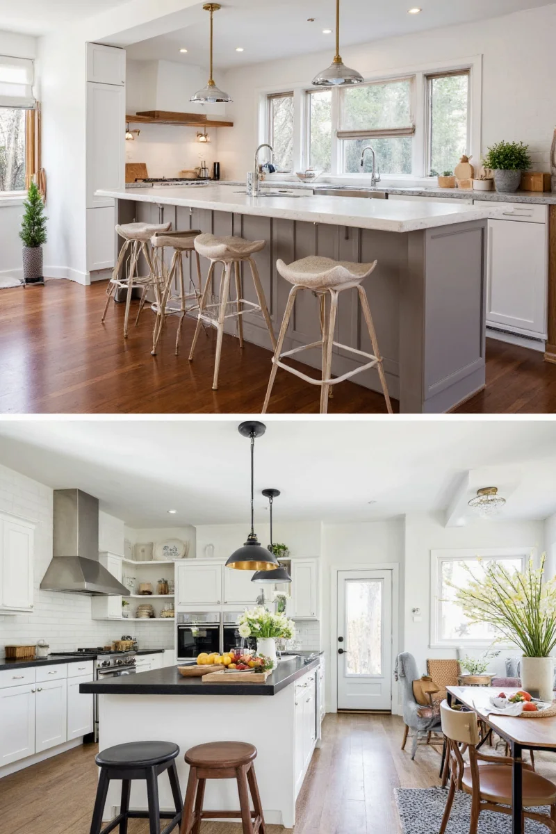 Kitchen after remodel - modern shaker cabinets