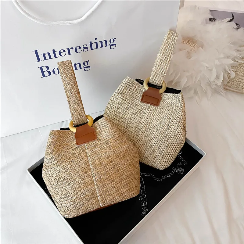 

latest woven bamboo ladies wholesale handbags usa 2021 shoulder handbags