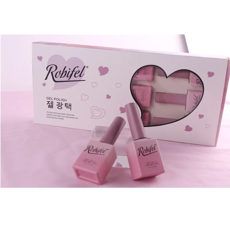 

Robifel Free sample Nail three step soak off uv gel nail polish set for wholesale