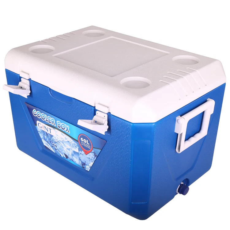 

Best Selling Plastic cooler box Large Capacity 60L for outdoor Insulated ice box with locks customized, Customized color