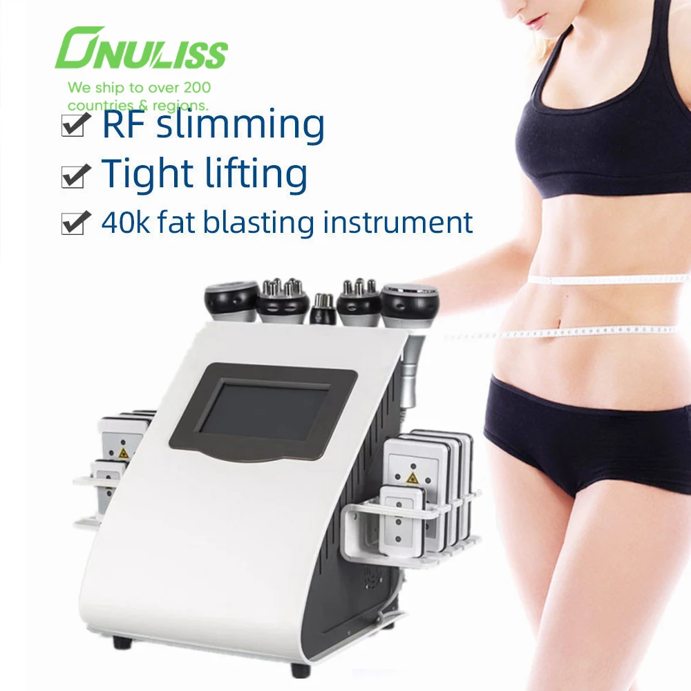 

Ultrasonic S Shape Weight Loss Fat Burner Body 80K Slimming Machine 6 In 1 Vacuum Cavitation System, White