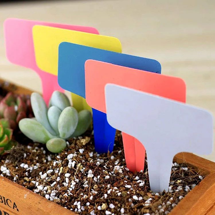 120 Pcs 6X10 CM Plastic Waterproof T-type Reusable Plant Nursery Garden Labels Stake Tags Markers 