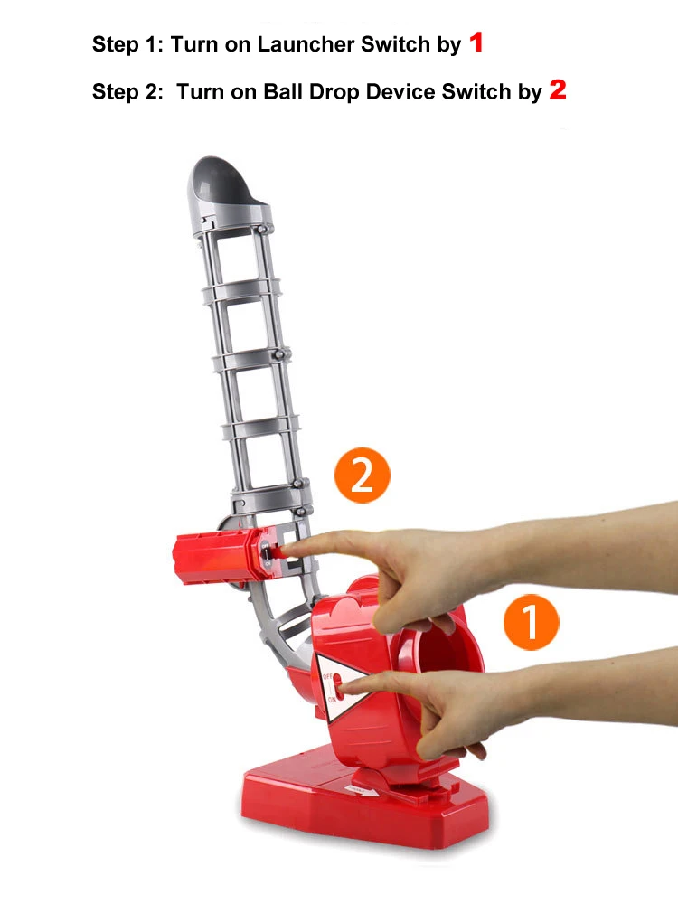 2 In 1 Baseball Tennis Pitching Machine Automatic Pitcher Active