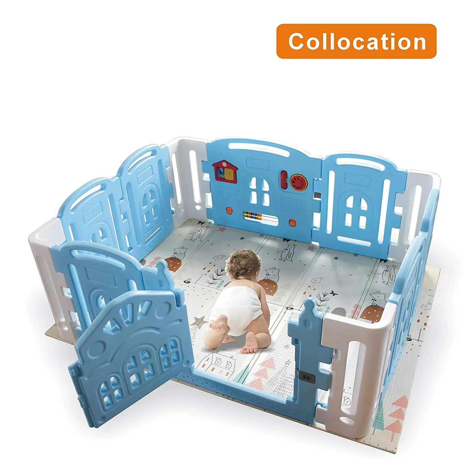 Reversible Double Sides Design Foldable Waterproof Thick Foam Floor