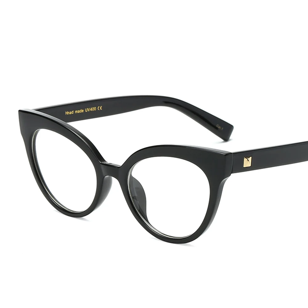 

92111 New Fashion Ladies Cat Eye Frame Eyeglass Frame With Clear Lens Italy French Design Wholesale, Any color available