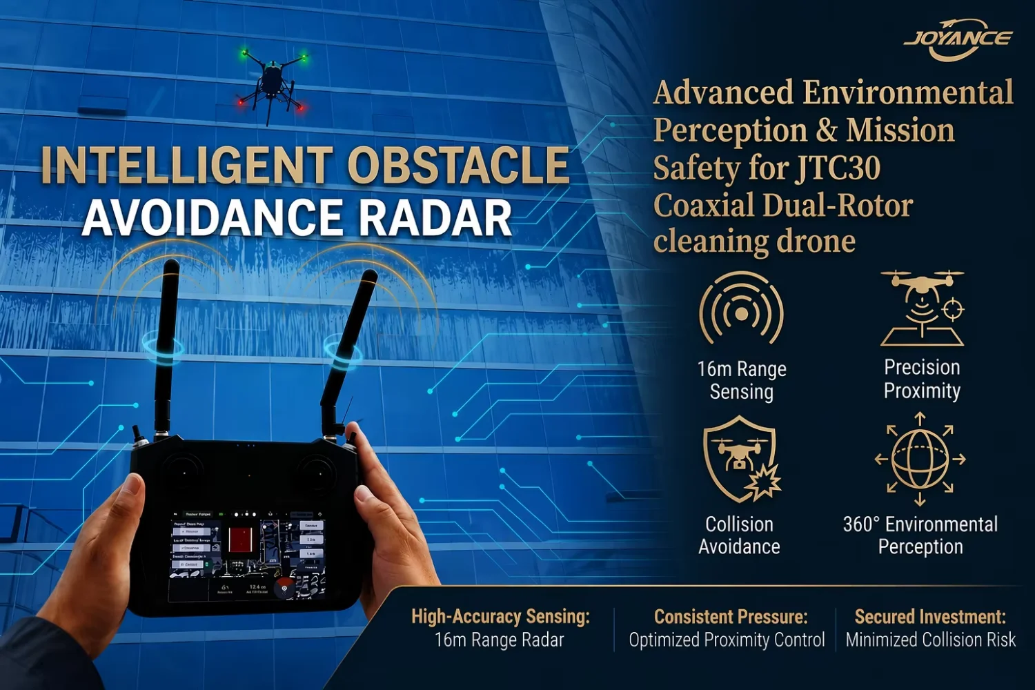 High Pressure Cleaning Drone UAV Targeted Spray Control High Rise Window Professional Maintenance Tool for Factory Exterior Care