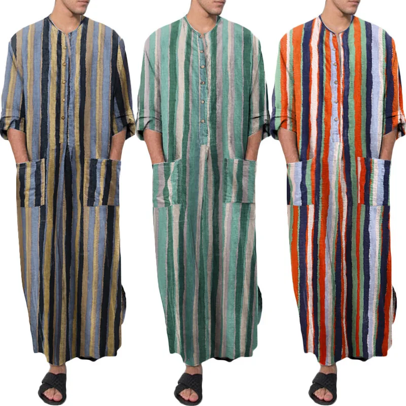 

Dubai Latest Designs Ethnic Islamic Clothing Long Simple Abaya men abaya islamic clothing Thobe Thawb, Orange,blue,green