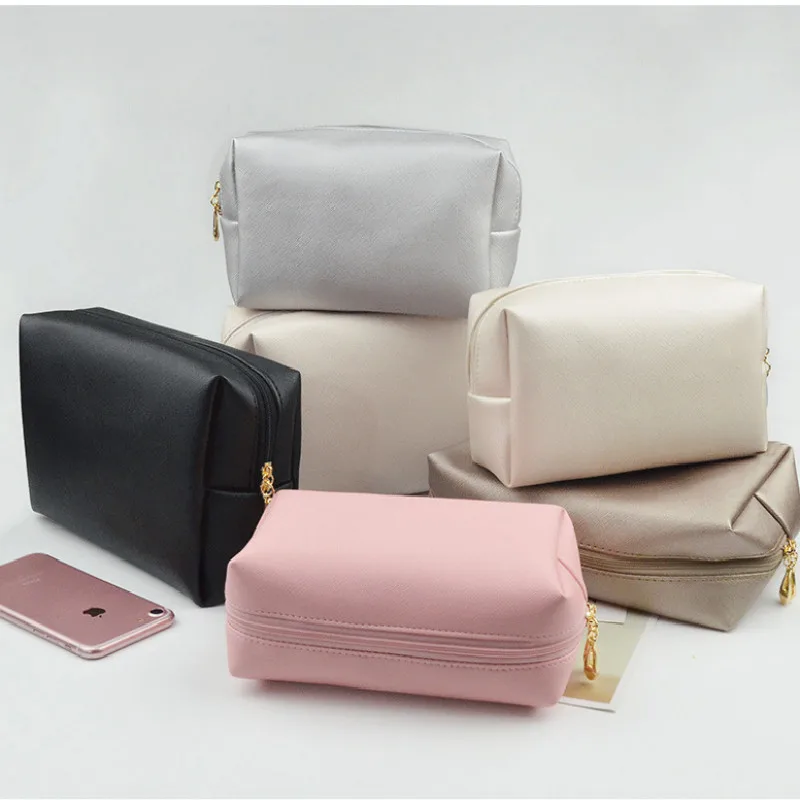 

Cosmetic Bag Women Hand Portable Square Waterproof Cute Travel Wash Storage Bag