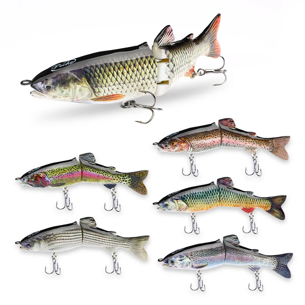 

Plastic Fishing Lure 12.5cm 23.5g Multi Jointed Swimming Bait Dropshipping 3D Lifelike Jerkbait Isca Artificial Trolling Lures