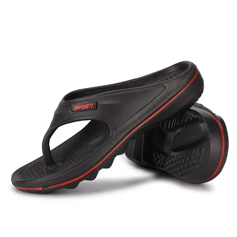 

2021 New Design Fashion Style Black Skidproof Comfortable Flip-flops Man Slipper