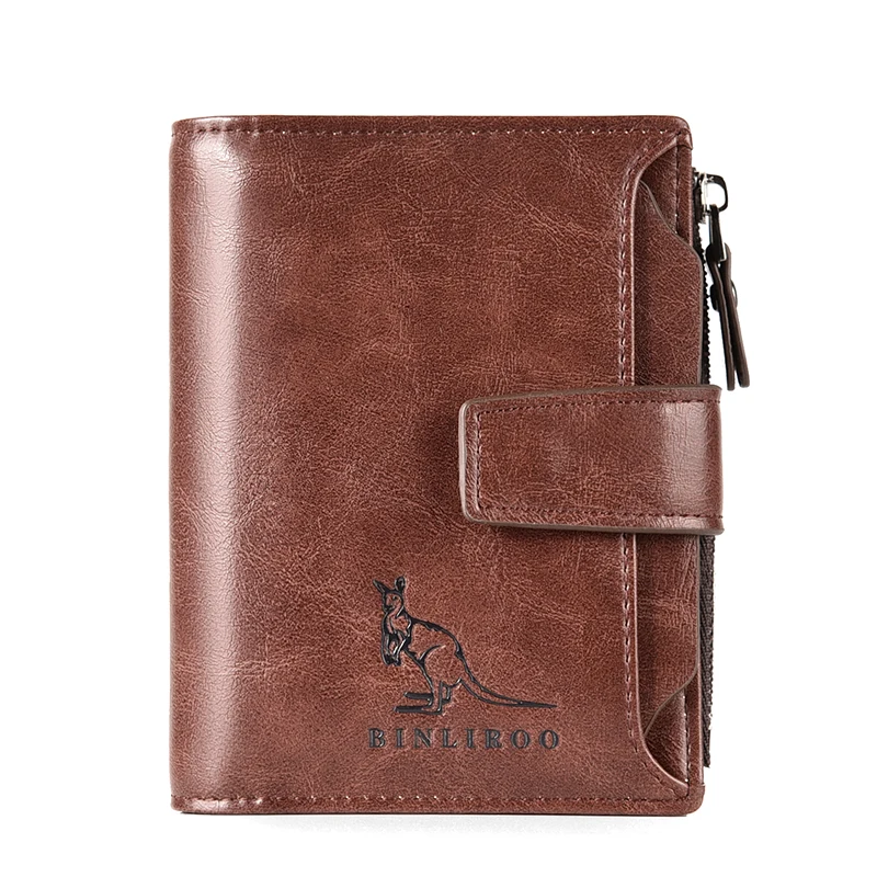 

Men's Retro Leather anti-theft brush anti degaussing multifunctional wallet card bag, ID card change bag, Three colors