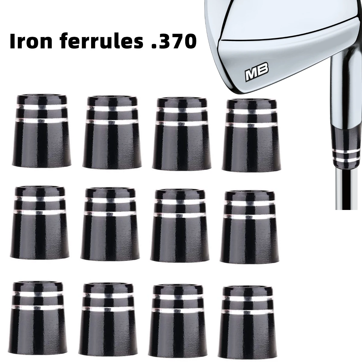 Golf Iron Ferrules .370 Reshaft Golf Ferrule For Taper Tip Iron Wedge