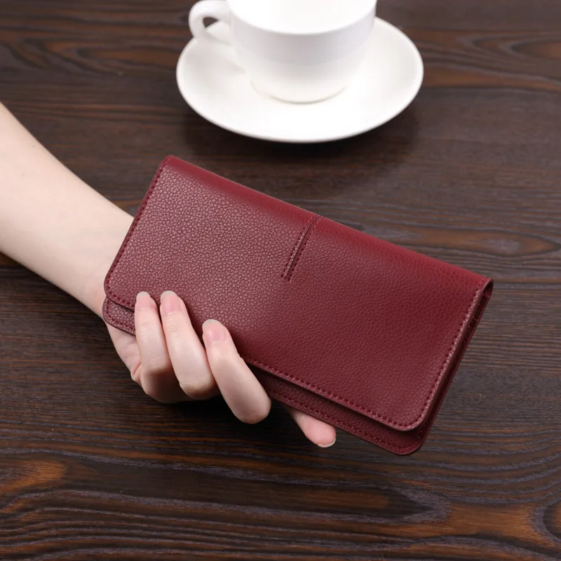 

True leather 2021 new fashion Large capacity long purse women men wallet female geniune cowhide wallet custom