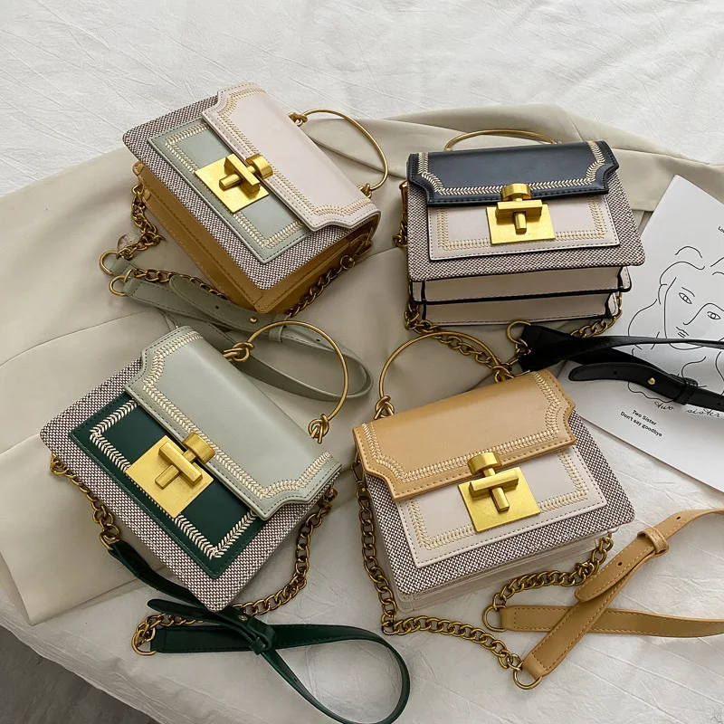 

Retro Women Bag Body Cross Tote Pu New Tide Korean Fashion Belt Ladies Handbags, As picture