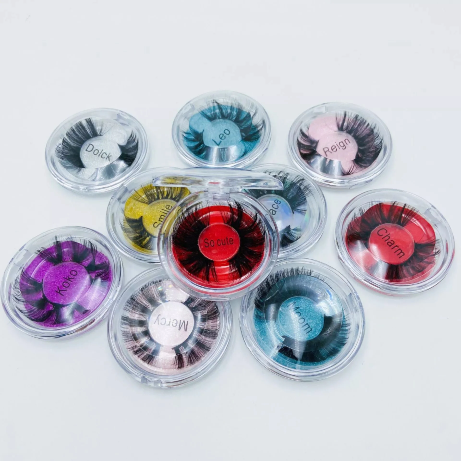 

25mm mink eyelash vendor eyelashes new arrival natural false eyelashes, Black color