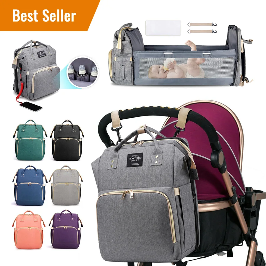 

DB1 OEM/ODM wickeltasche bolsa de panales sac a langer Backpack Mommy Baby Stroller Sleeping Caddy Carrier Expandable Diaper Bag, 6 colors