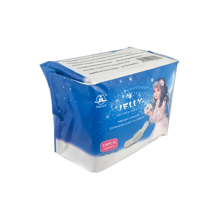 

RTS Jelly women's ultra soft night use hygiene sanitary napkin pad 290mm, White