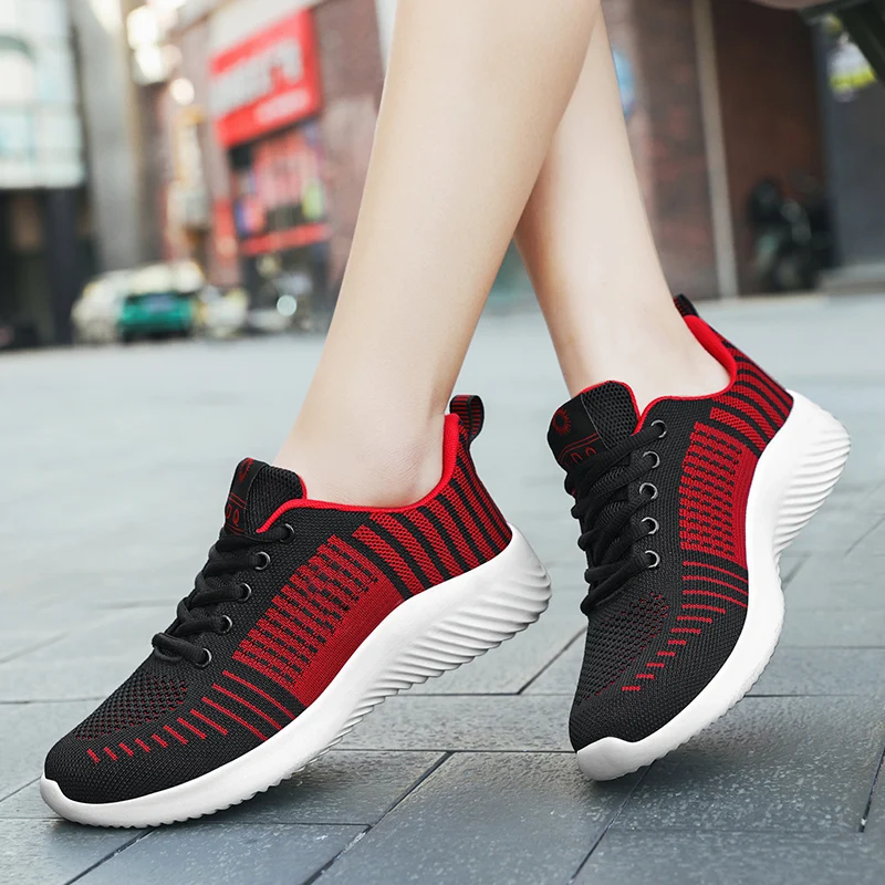 

Factory Woman Cheap Breathable Custom Shoes Walking Sports Shoes Ladies Wedge Sneakers