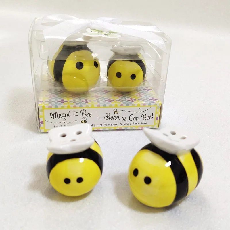
Ywbeyond Newborn Baby Shower Party Return Gifts Ceramic Cruet Honey Bee Mommy and Mee Meant to Bee Salt and Pepper Shaker 