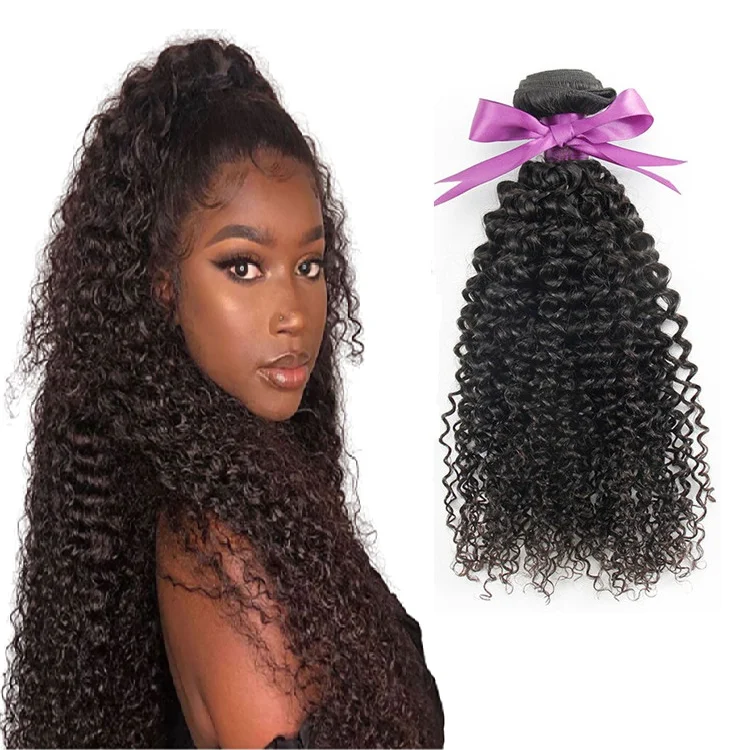 

Hot Beauty Peruvian Virgin Human Hair Vendor Kinky Curl Hair Extension Virgin Hair Bundles With Lace Closure Frontal