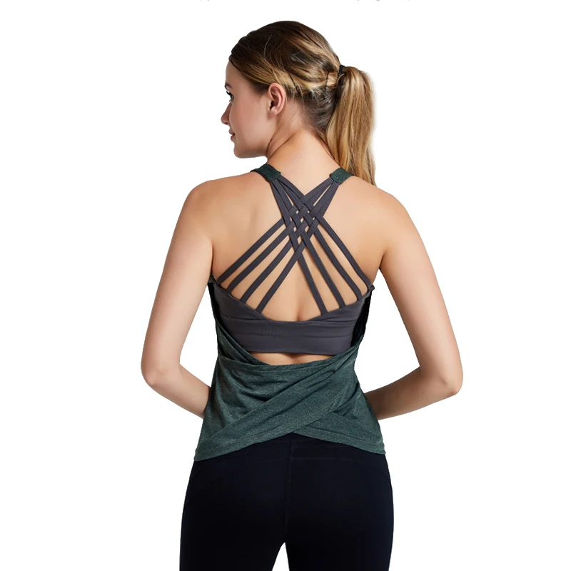 

Womens High Stretch Super Soft Compression fitness yoga vest tank top womens