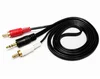 Audio Cable Manufacturer 2 Cores Whole Copper 3.5Mm 1 To 2 Rca Audio Cable 15Cm Av Cable