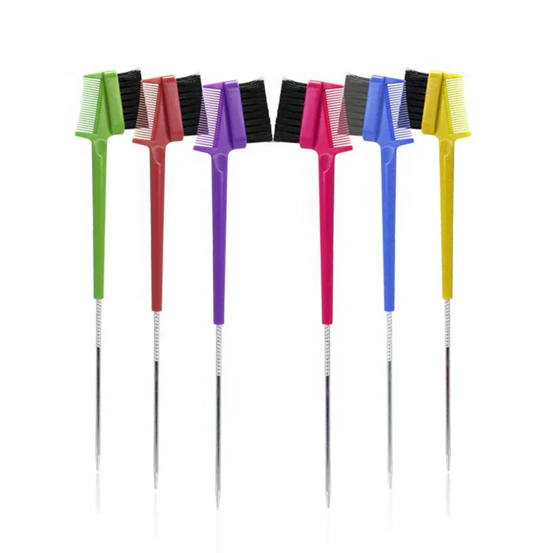 

Custom logo edge brush and comb 3 in 1 private label double-sided hair edges brush