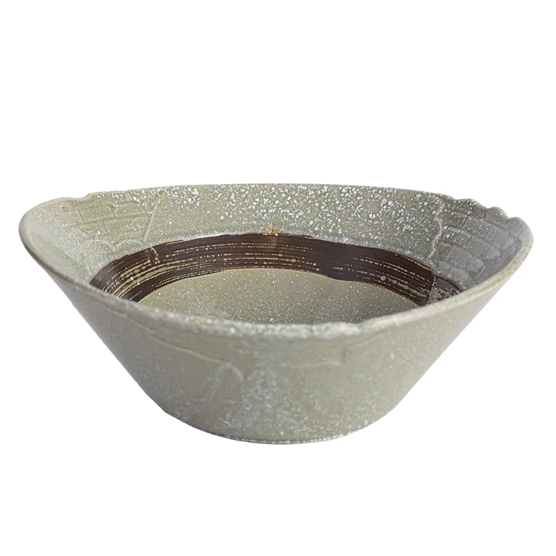 

Japanese style Earthenware color ceramic tableware set Irregular ceramic dinnerware set Various specifications plate& bowl