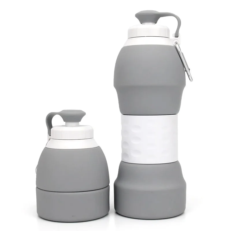 

Foldable Silicone Sports Drink Water Bottle Custom Logo Collapsible Water Bottle