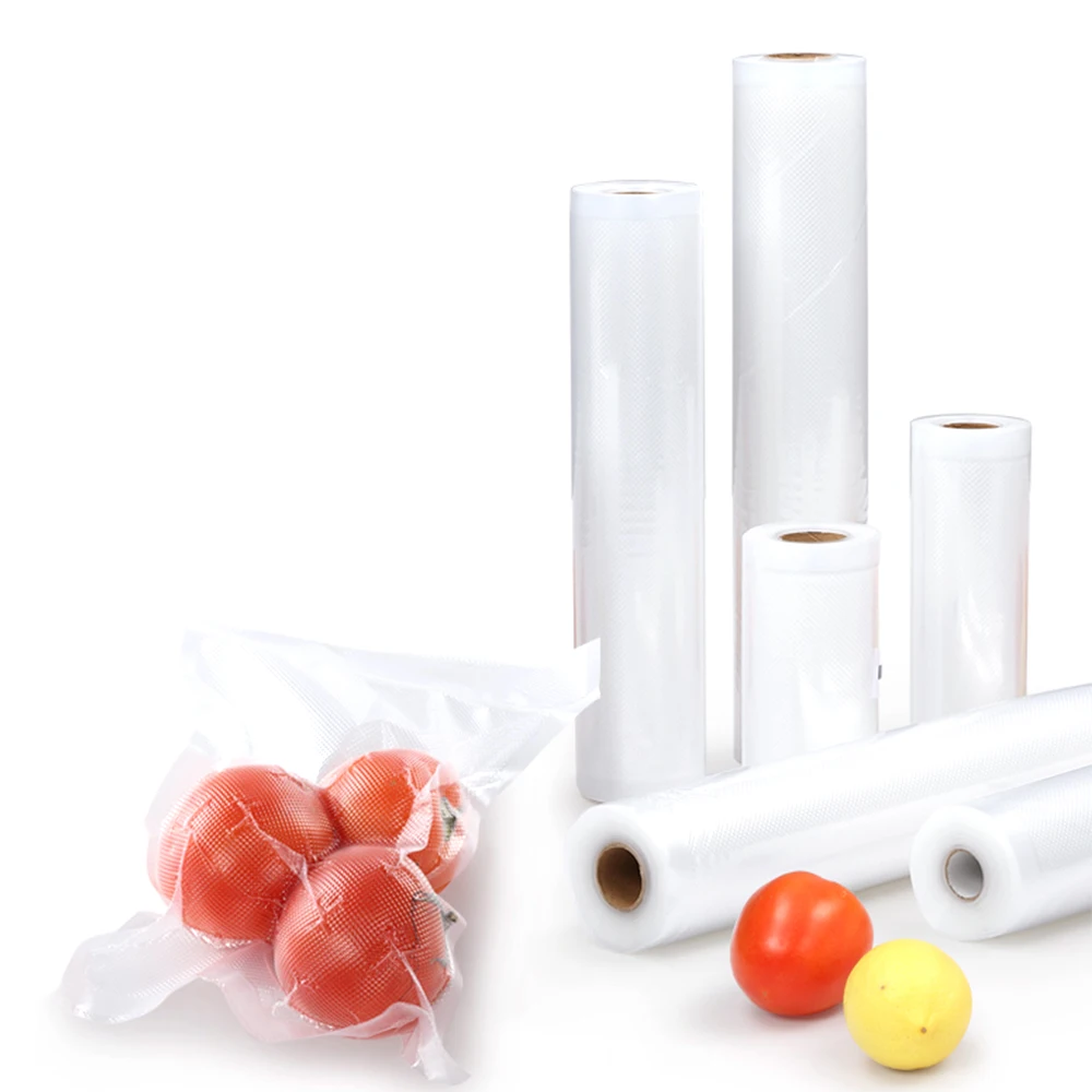 

Transparent Vacume Seal Frezzer Plastic Bags Roll Food Vacuum Storage Roll Food Saver Vacuum Sealer Bags Rolls