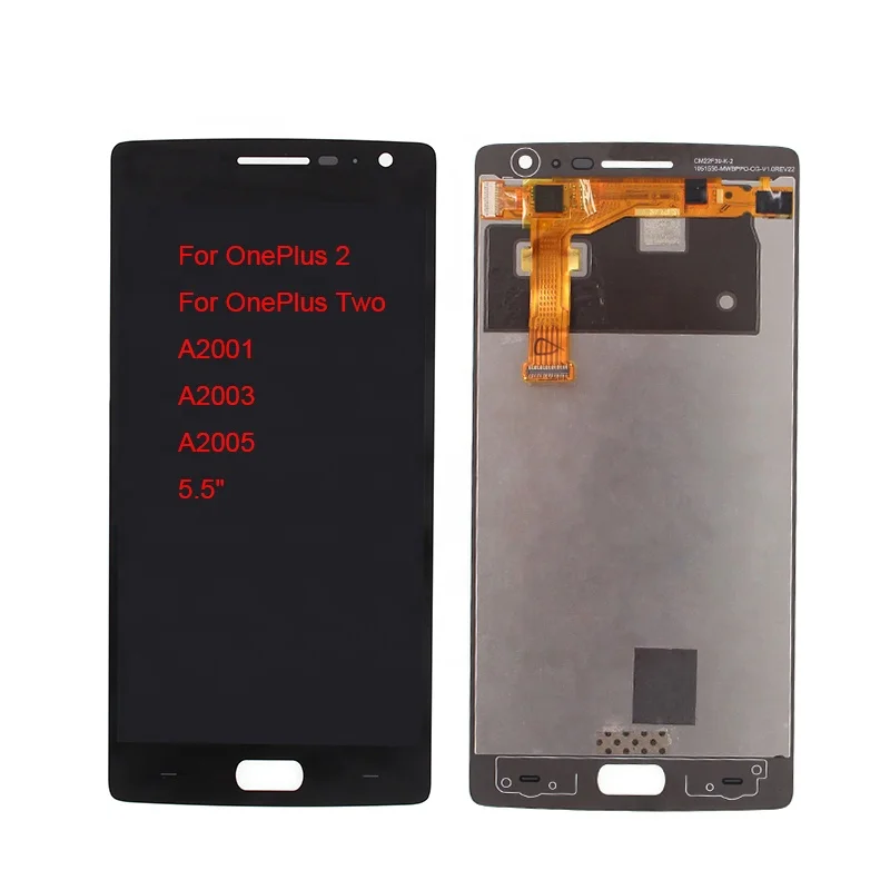 

Phone Lcds For OnePlus TWO A2001 A2003 A2005 Lcd Display For OnePlus 2 LCD Touch Screen Digitizer Assembly with Frame OnePlus2, Black