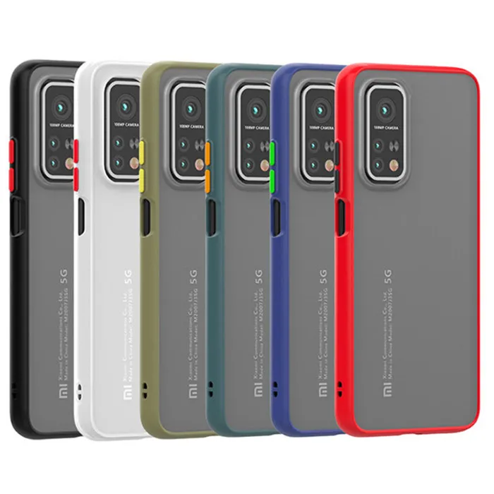 

New hot 2021 Flexible Soft Tpu Hard Translucent Matte Cell Phone Case For Xiaomi Ultra Pro Lite 9 CC9 Note 10 Poco X3, 6 colors
