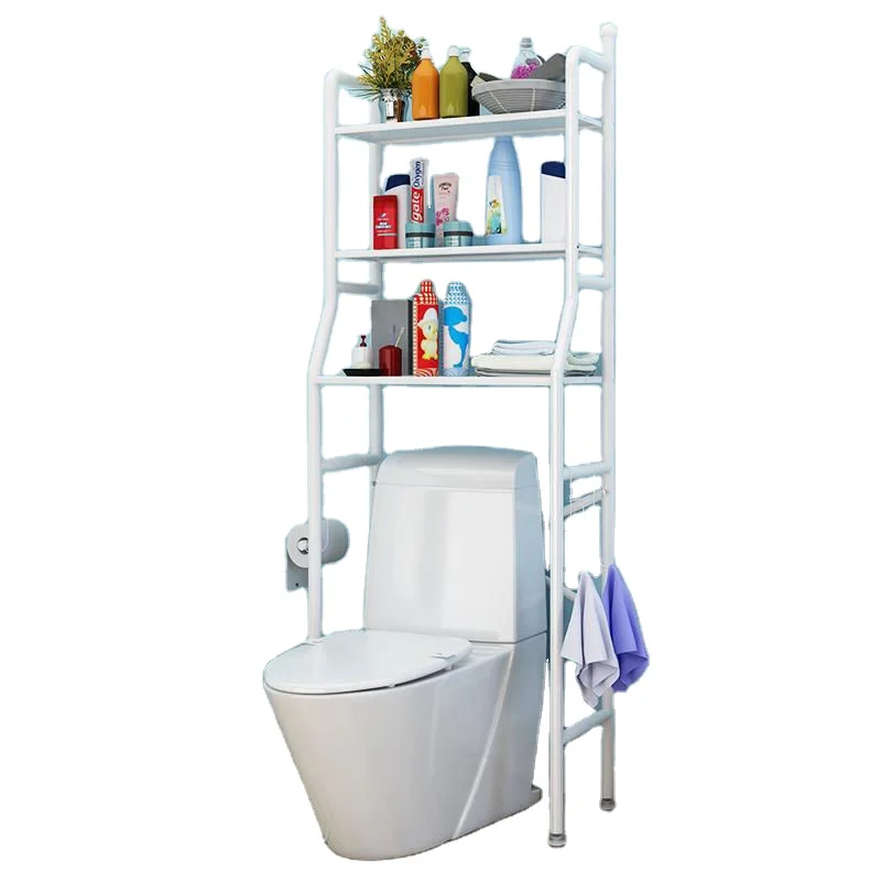 

2023 top seller toilet bathroom storage rack floor toilet rack washing machine washbasin towel storage rack