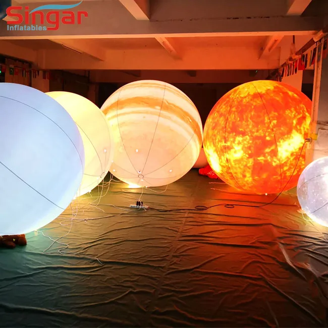Led Lights Balloon Solar System Nine Inflatable