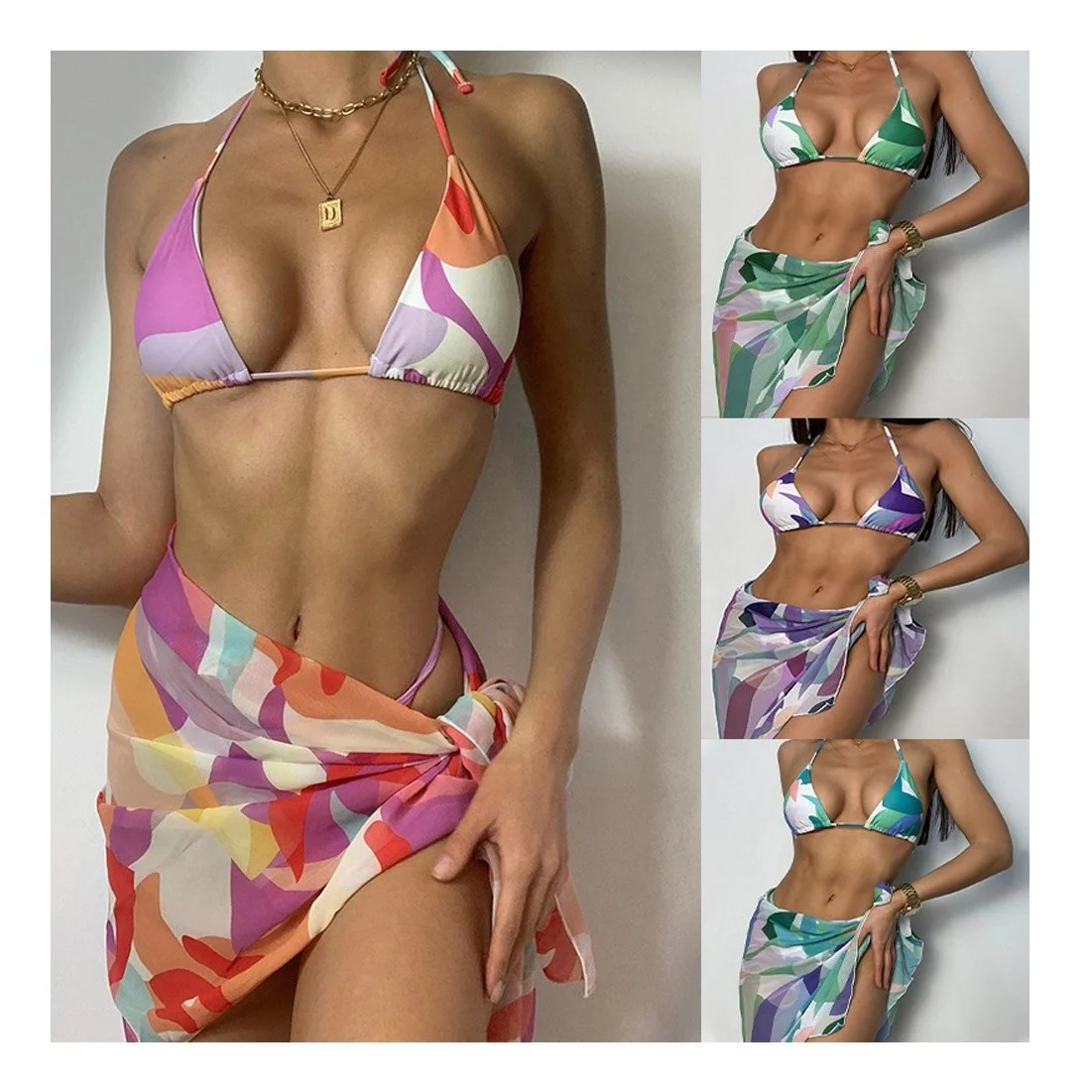 

AIXI Swimdress Brazilian Swimwear Sexi Swimsuit Three Piece Bikini