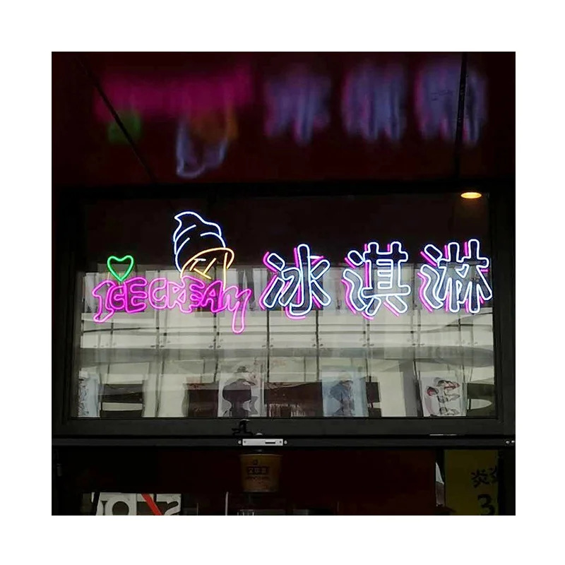 Wholesale Burger Neon Lamp Drink Neon Led Sign Wing Sign Ice Cream Led Neon Sign Light