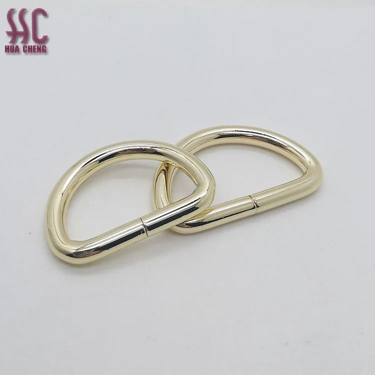 

15mm open cut wired metal D ring for bag hardware accessory factory direct sale, Gold silver, brush brass or customized