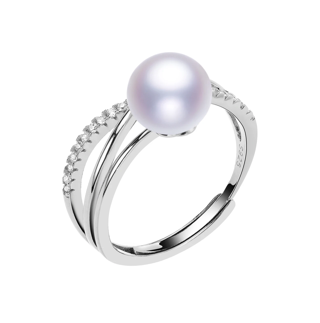 

Wholesale Price Winding Ring with a Bright Small pearl Suitable For All People Real Freshwater Pearl Jewelry