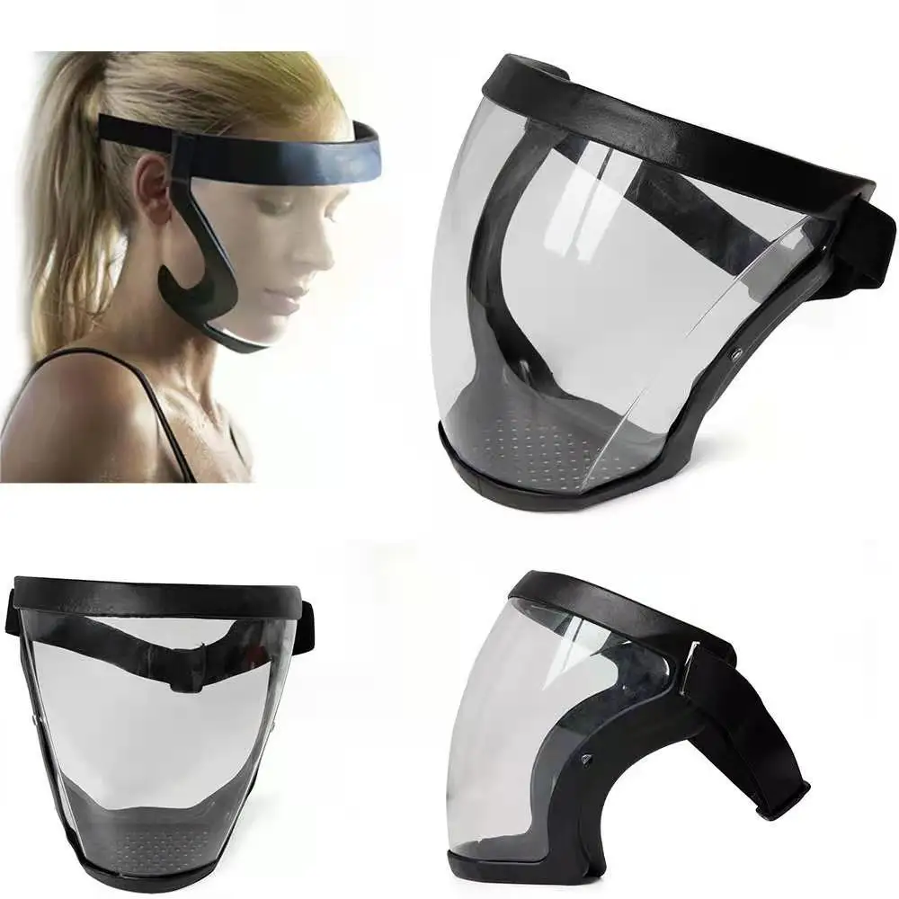 

2021 Wholesale Fast Dispatch High Quality Oversized Transparent Anti Fog Sports Face Shield, Mix color