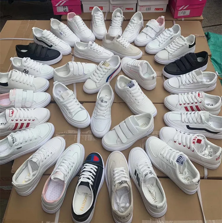 

Women's shoes in stock, sports shoes factory direct young girls' white shoes in stock