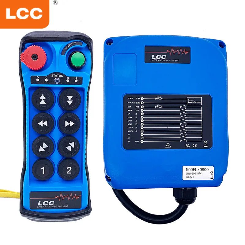 

Blue Q800 LCC 8 buttons single speed industrial crane wireless remote control