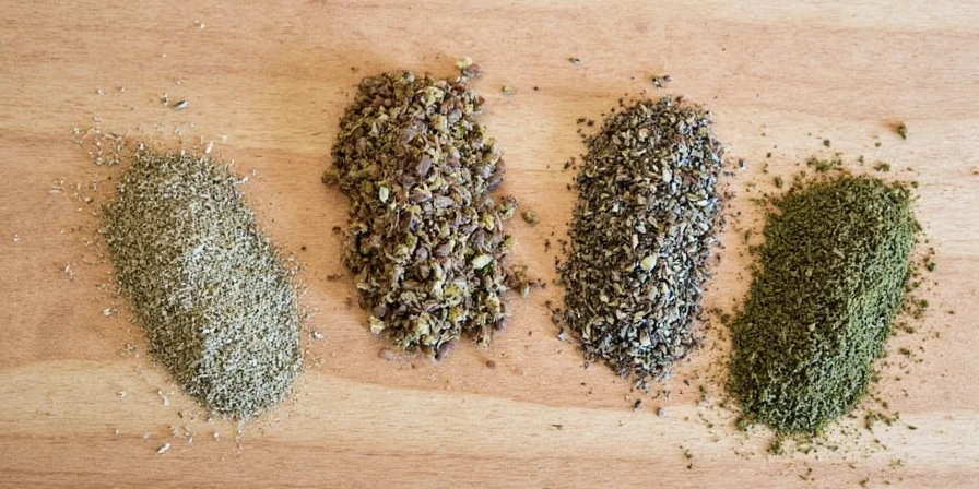 Organized spice jars in a kitchen cabinet.