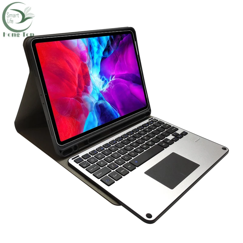 
New RK11L aluminum alloy wireless bluetooth touch keyboard with pu leather tablet cover case for pad 11inch 